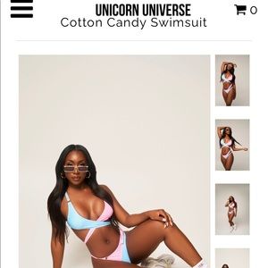 Unicorn Universe Cotton Candy Wrap Bikini Sz S/M